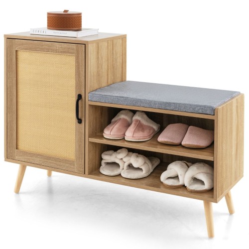 Rattanowa szafka na buty 2 w 1