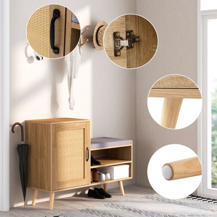 Rattanowa szafka na buty 2 w 1