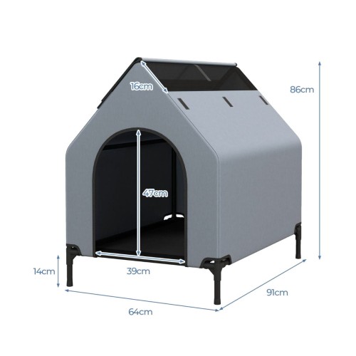 Zadaszone legowisko dla psa 64 x 91 x 86 cm