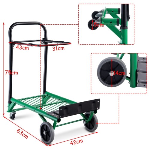 Wózek transportowy platforma na kółkach 2w1