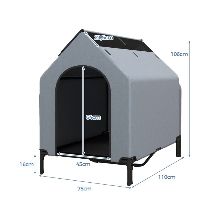 Zadaszone legowisko dla psa 75 x 110 x 106 cm