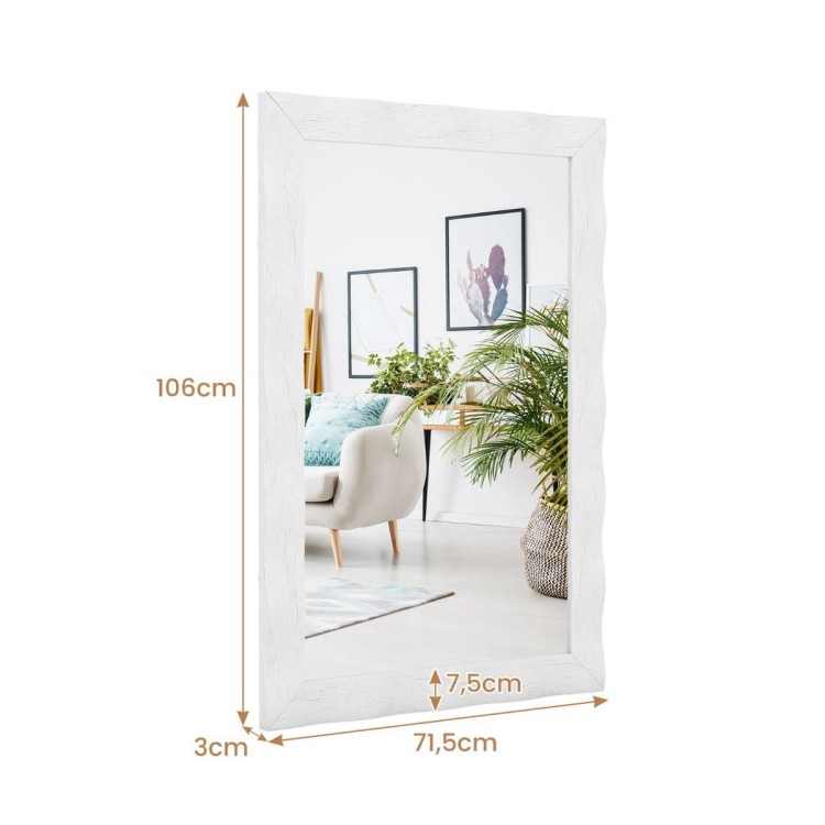 Lustro w drewnianej ramie 71,5 x 106 cm