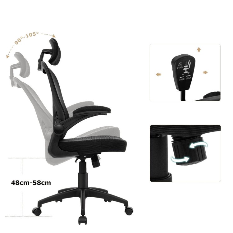 Ergonomiczne krzesło biurowe z funkcją bujania