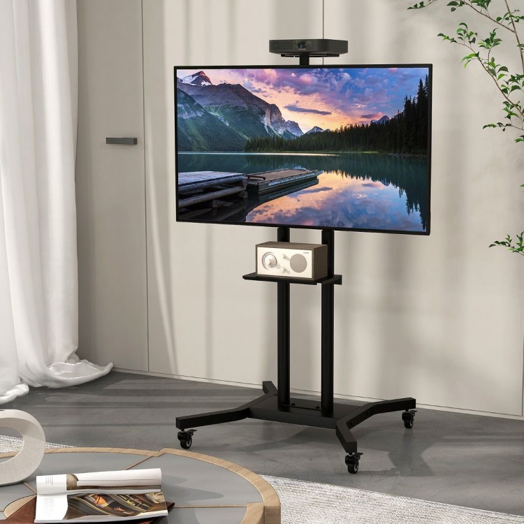 Mobilny stojak TV do 50 kg z półką na kamerę