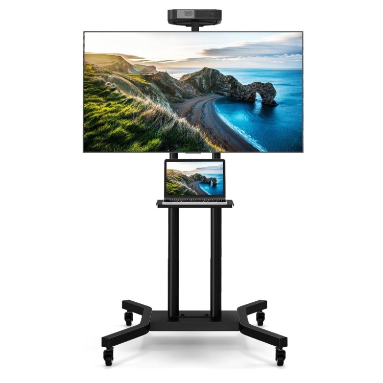 Mobilny stojak TV do 50 kg z półką na kamerę