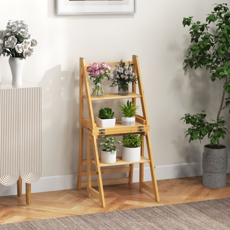 Drewniana drabinka 3 w 1