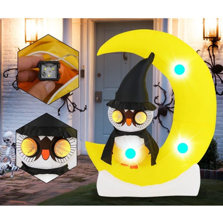 Dekoracja halloweenowa LED Sowa