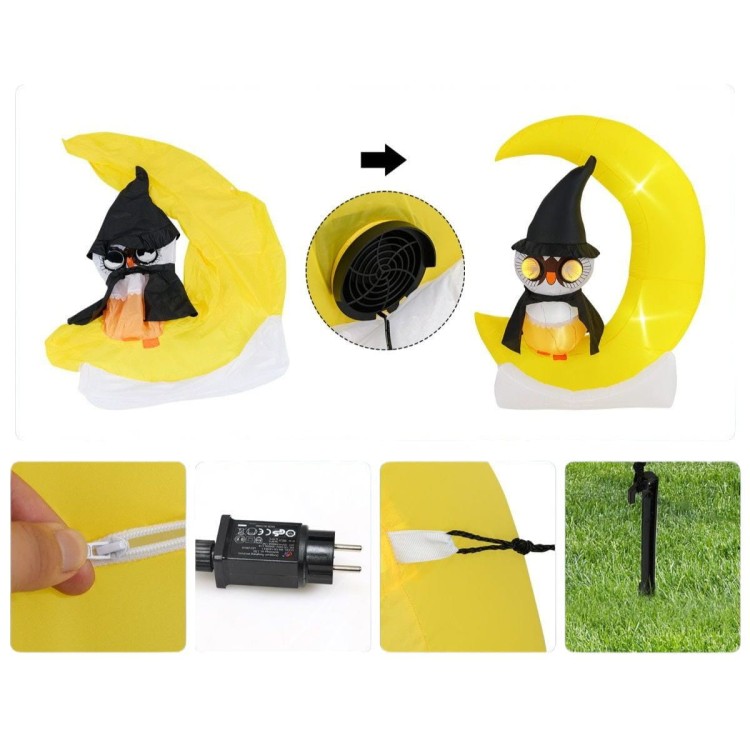 Dekoracja halloweenowa LED Sowa