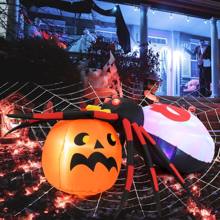 Nadmuchiwana dekoracja halloweenowa pająk z dynią