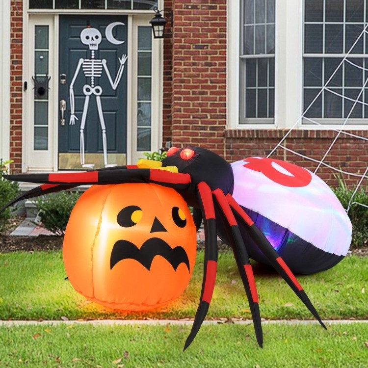 Nadmuchiwana dekoracja halloweenowa pająk z dynią