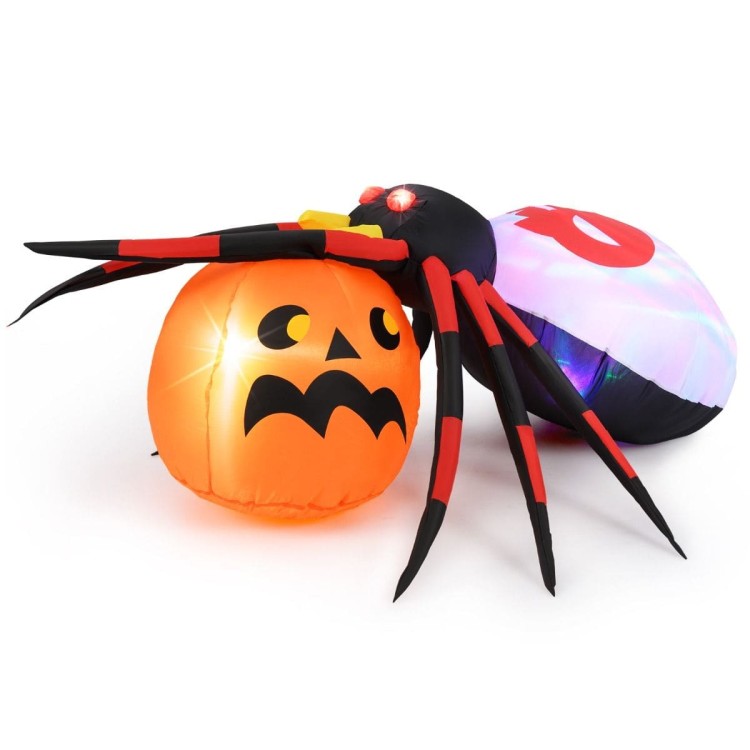 Nadmuchiwana dekoracja halloweenowa pająk z dynią