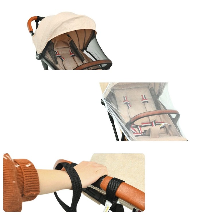 Składany wózek dla dzieci beżowy
