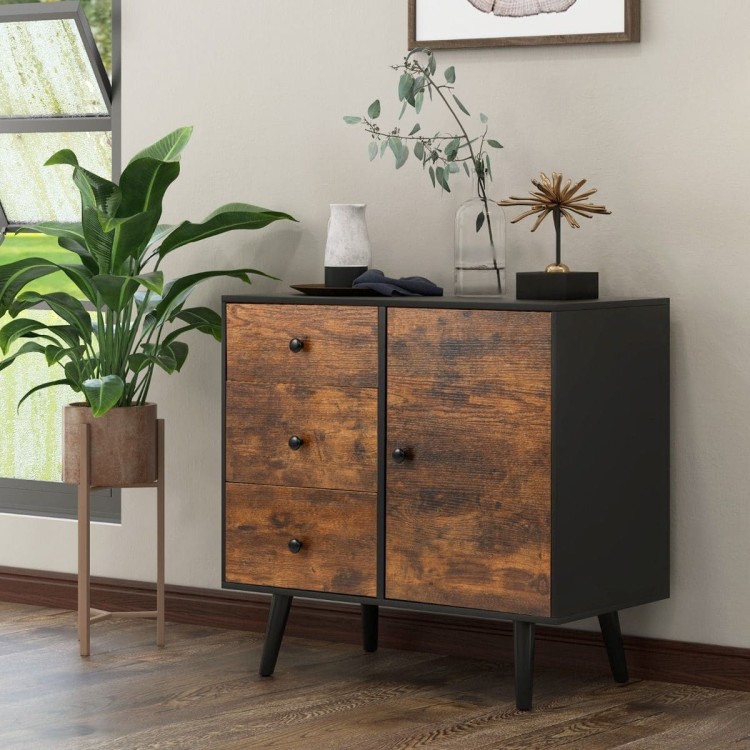 Szafka z 3 szufladami w stylu mid-century