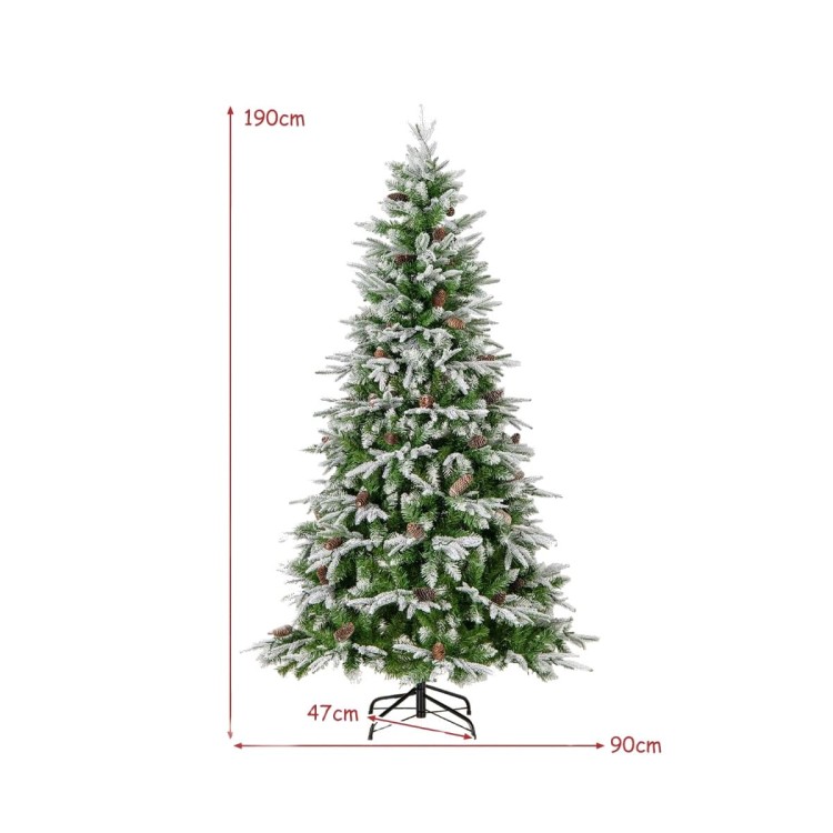 Sztuczna choinka świąteczna LED 190 cm
