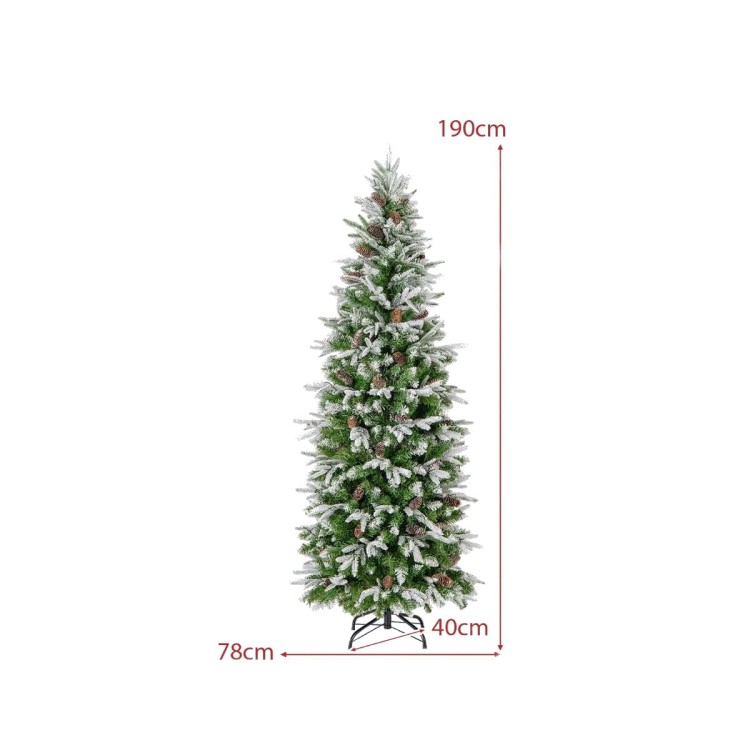 Sztuczna choinka świąteczna LED 190 cm