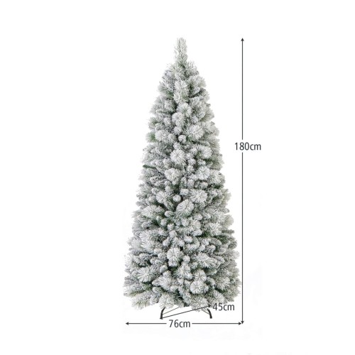 Ośnieżona choinka z ciepłymi światłami LED 180 cm