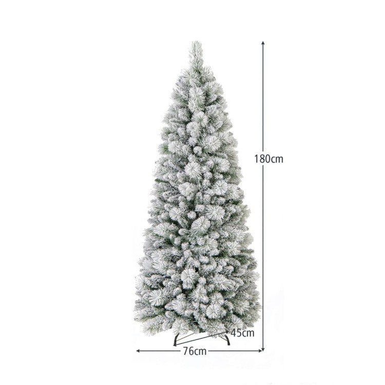 Ośnieżona choinka z ciepłymi światłami LED 180 cm