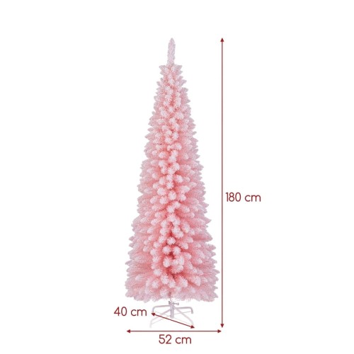 Sztuczna choinka różowa 180 cm