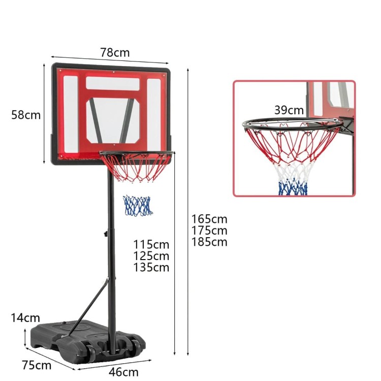 Kosz do koszykówki dla dzieci 115-135 cm