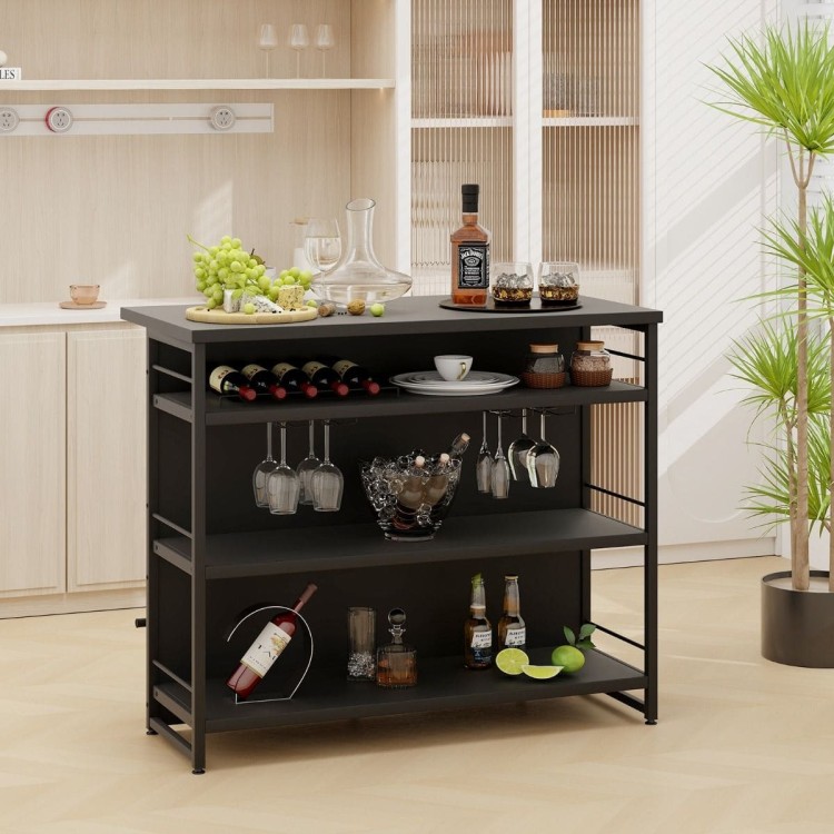 Industrialna wyspa kuchenna z 3 półkami