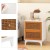Rattanowy stolik nocny w stylu boho