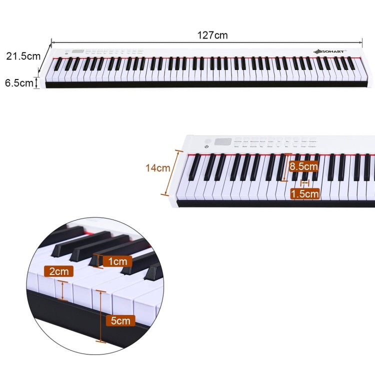 Pianino cyfrowe z 88 klawiszami i pokrowcem