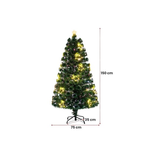 Sztuczna choinka świąteczna LED 150 cm