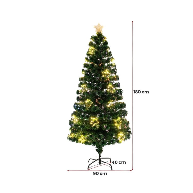 Sztuczna choinka świąteczna LED 180 cm