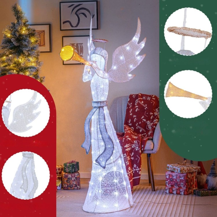 Dekoracja świąteczna LED anioł