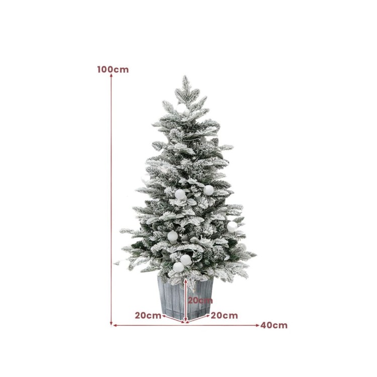 Sztuczna choinka świąteczna w doniczce 100 cm