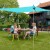 Baldachim plażowy 300 x 300 cm turkusowy