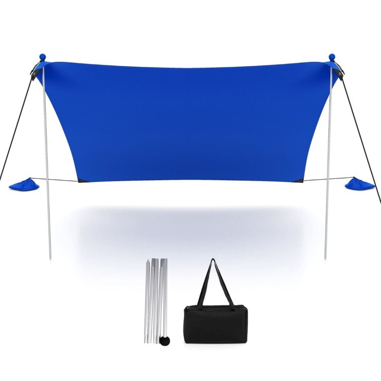 Baldachim plażowy 300 x 300 cm granatowy