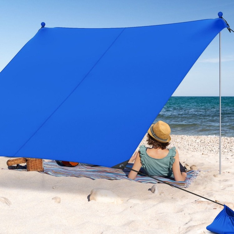 Baldachim plażowy 300 x 300 cm granatowy
