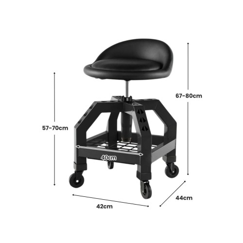Taboret warsztatowy z obrotowym siedziskiem