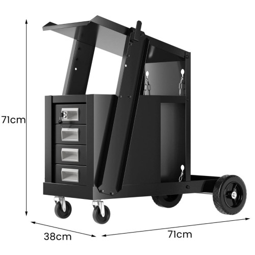 Mobilny wózek spawalniczy z 4 szufladami