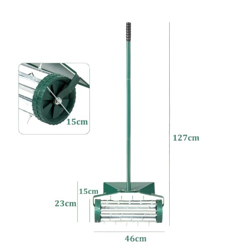 Aerator do trawnika ręczny wałek do napowietrzania trawnika