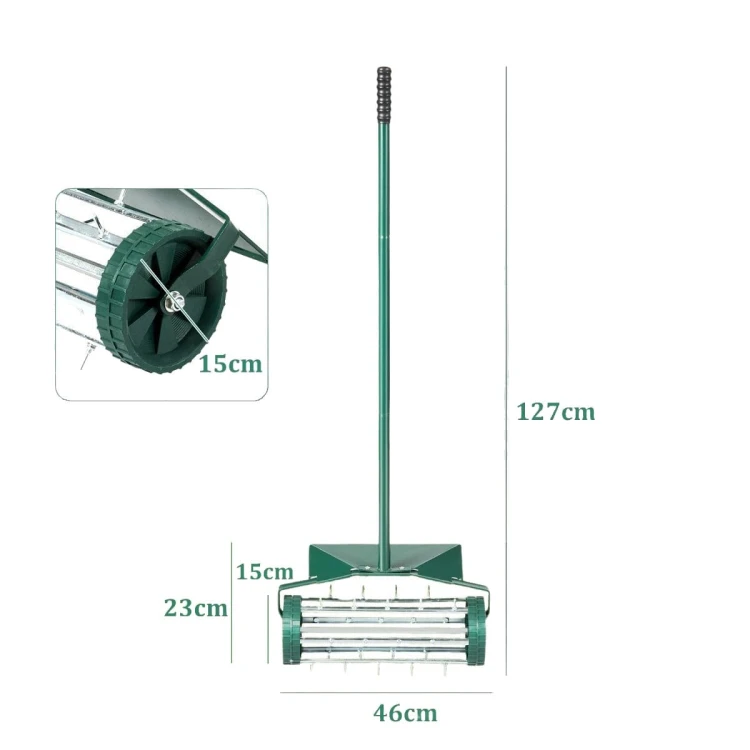 Aerator do trawnika ręczny wałek do napowietrzania trawnika