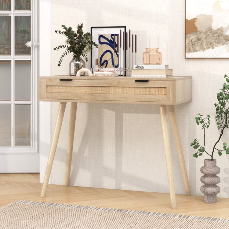 Konsola z dużą szufladą w stylu boho