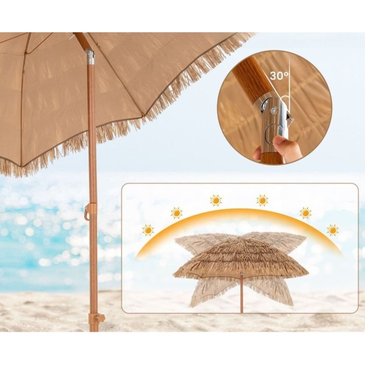 Parasol ogrodowy plażowy w stylu hawajskim