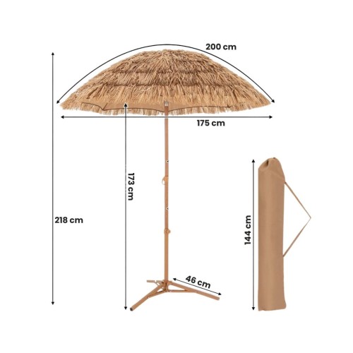 Parasol ogrodowy plażowy w stylu hawajskim