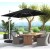 Parasol z podstawą krzyżową i aluminiowym słupkiem 300 x 300 x 261 cm czarny