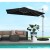 Parasol z podstawą krzyżową i aluminiowym słupkiem 300 x 300 x 261 cm czarny