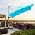 Parasol z podstawą krzyżową i aluminiowym słupkiem 300 x 300 x 261 cm niebieski