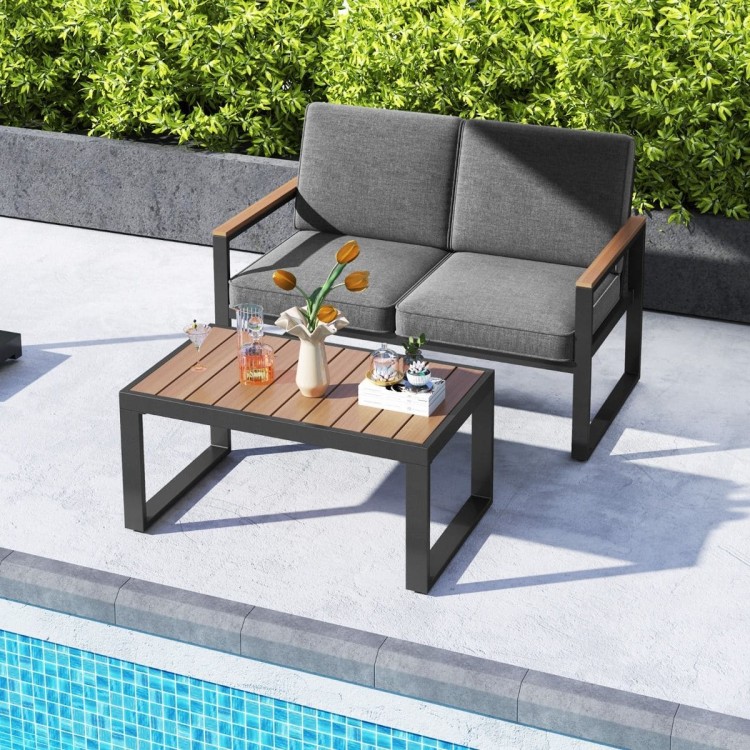 2-częściowy komplet mebli ogrodowych sofa i stolik
