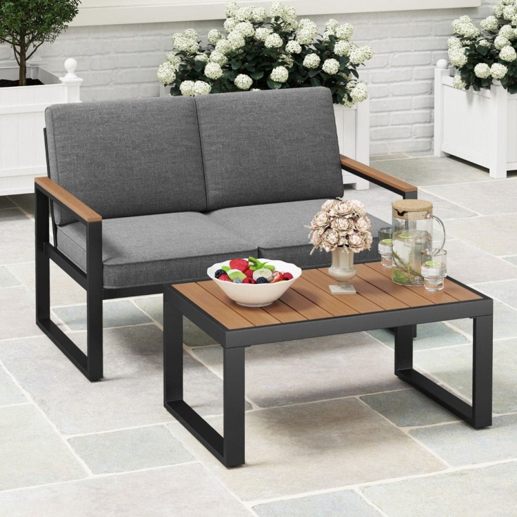 2-częściowy komplet mebli ogrodowych sofa i stolik
