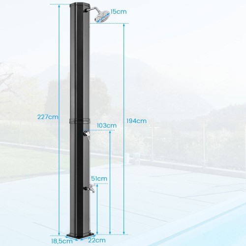 Prysznic solarny ogrodowy 60l
