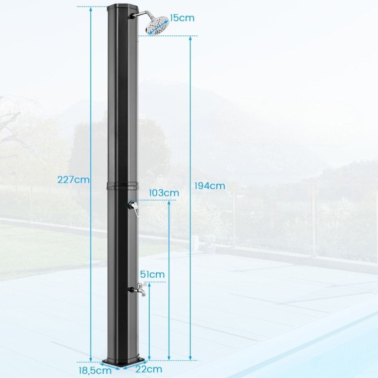 Prysznic solarny ogrodowy 60l