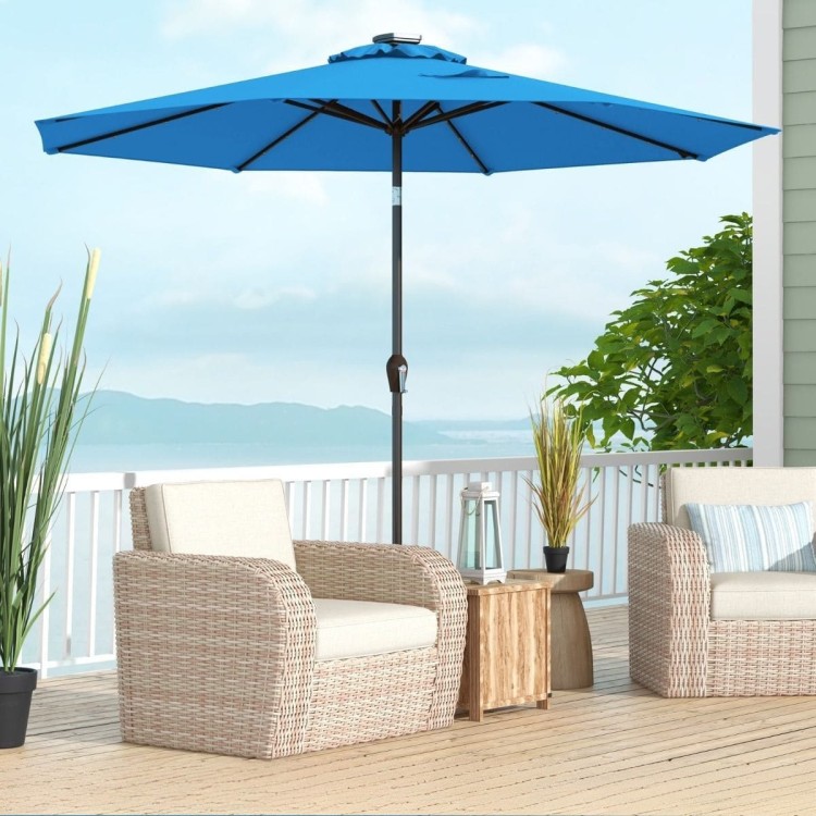 Parasol ogrodowy z solarnymi diodami led 300 cm