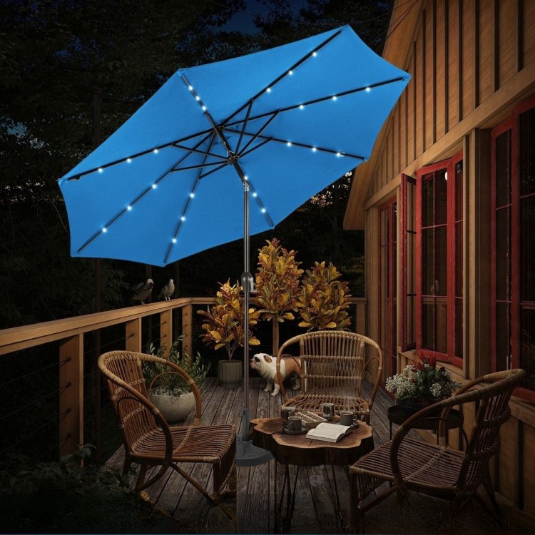 Parasol ogrodowy z solarnymi diodami led 300 cm