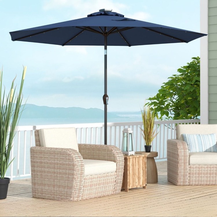 Parasol ogrodowy z solarnymi diodami led 300 cm